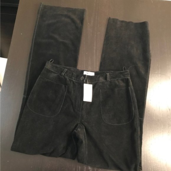 Moschino Black Suede Pants